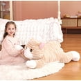 thumbnail image 5 of IKASA Giant Cat Stuffed Animal Plush Toy,Large Jumbo Kitten 30" Orange Huge Cute Soft Toys,Big Size Plushy Fluffy Fat Oversized Plushie,Gifts for Kids Girls Boys Girlfriend Children, 5 of 5
