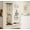 White, variant on 47.6” Length Wall Mounted Mirror with Shelf, Entryway Mirror with Hooks & Multifunctional Design Panel Pegboard, for Bedroom, Living Room, Dressing Room (White)