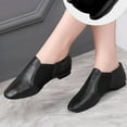 thumbnail image 2 of IUJSOY Unisex Leather Upper Elastic Jazz Shoe Slip on for Women and Men's Beginner Dance Shoes, 2 of 9
