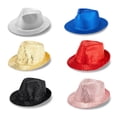 thumbnail image 1 of Sombrero Zink Western Fedora de colores con lentejuelas brillantes, 6 unidades, 1 of 5