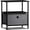 Black, variant on Sorbus 1-Drawer Nightstand with Shelf, Fabric Bin Storage, Steel Frame, Brown
