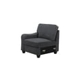 thumbnail image 6 of Leo Dark Gray Woven 5 Seater Sofa and Ottoman, 6 of 10