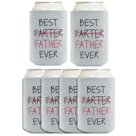 Dad Gifts From Daughter Best Farter Father Ever 6-Pack Can Drink Sleeves