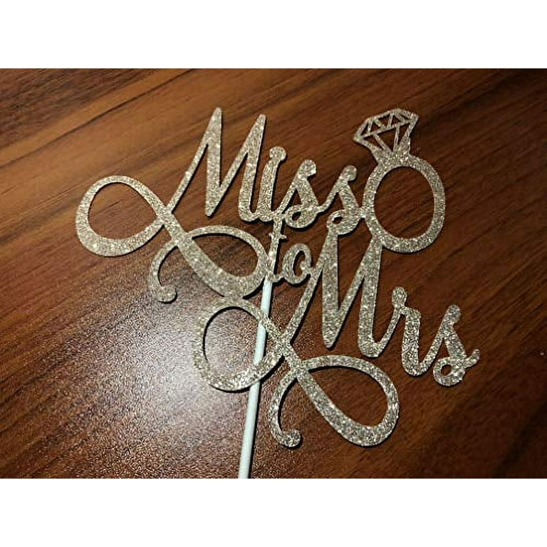 Glitter Mr and Mrs Wedding Cake Topper in your by ChicagoFactory