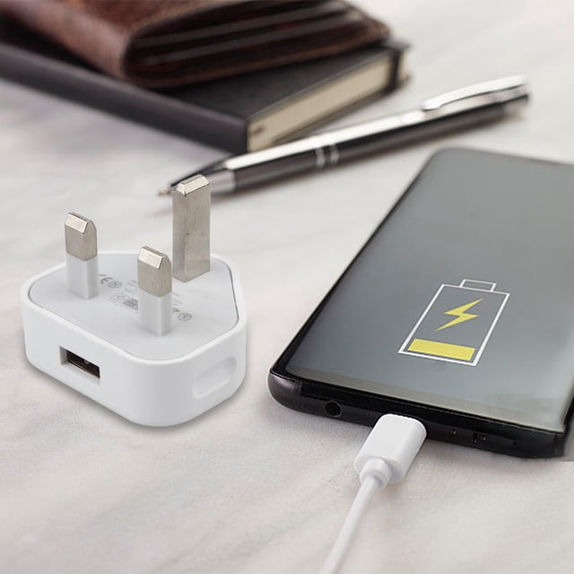Klonfd Port USB Travel Power AdapterMobile Phone ChargerUK International PlugFor IPhone And IPad