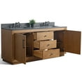 thumbnail image 6 of Vanity Art 72” Double Sink Bathroom Vanity Cabinet with Adjustable Shelves, Solid Wood Free Standing Storage Cabinets with Black Limestone Countertop, Undermount Sinks and 3 Drawers, 6 of 9