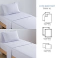 thumbnail image 3 of Campus Comforts by New Sega Home 2-Pack Microfiber Sheet Set, One Print, One Solid, Flora, Lilac, Twin-XL, 3 of 8
