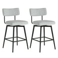 thumbnail image 6 of CHITA Swivel Counter Height Bar Stool Chairs Set of 2, 27.4" Fabric Upholstered Counter Stools with Back and Metal Frame, Cloud, 6 of 11