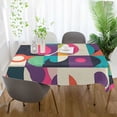 thumbnail image 3 of Yayeee Tablecloths 54" x 54" Rectangle Wrinkle Resistant Party Table Cover, Pink Geometric, 3 of 8