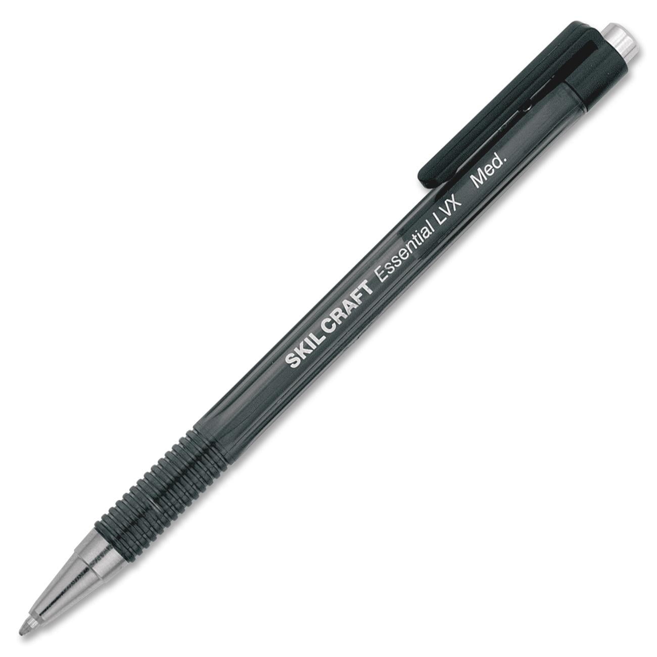 Skilcraft rollerball magnus 7mm ontimesupplies Skilcraft Ballpoint Pen, Retractable, Medium Point, 12/Pack, Black Ink