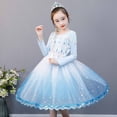 thumbnail image 3 of HAWEE Reine des Neiges Elsa Princesse Robe de Fête Costume à Manches Longues Cosplay Costumes pour Fête d'Halloween, 3 of 6