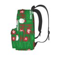 thumbnail image 3 of Rateoe Cute Santa Pattern Student Backpack,Backpack for School,Lightweight Bag,Travel Backpack,Outdoor Backpack,Large Capacity Backpack, 3 of 8