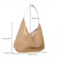 thumbnail image 3 of Bolsa hueco tejido para mujer, de hombro de gran capacidad, de compras portátiles Tmvgtek Para Estrenar, 3 of 9
