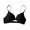 Black, variant on Women's Inbarely Triangle Bralette Plunge Supportive Front Fastening Bras No Underwire Soft Comfortable Everyday Lingeries Black XL