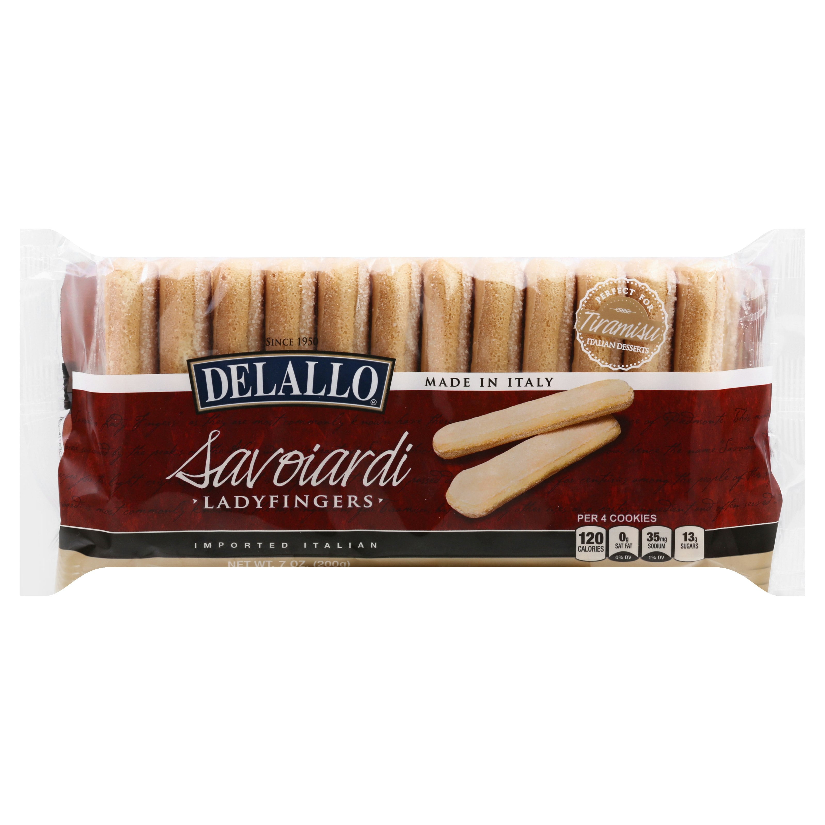 Delallo Cookie Lady Finger Savoiardi 7.06 oz (Pack Of 15)
