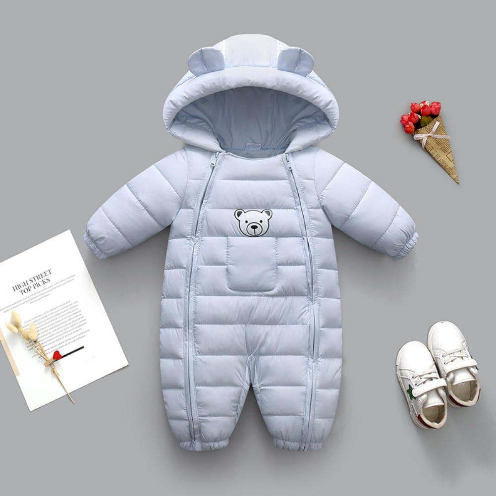 Baby Girls Boys Winter Warm Snowsuit Jumpsuit Down Coat Newborns Romper One-pieces 3-12M