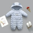 thumbnail image 2 of Baby Girls Boys Winter Warm Snowsuit Jumpsuit Down Coat Newborns Romper One-pieces 3-12M, 2 of 3