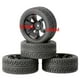 thumbnail image 4 of 4 piezas de neumáticos para coche RC 1/16 1/12 1/14, modificación de vehículos, modelo de repuestos para coche Negro, 4 of 4