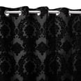 thumbnail image 3 of Grommet Blackout Curtain Taffeta Damask 56" Wide Tall Curtain, 3 of 11