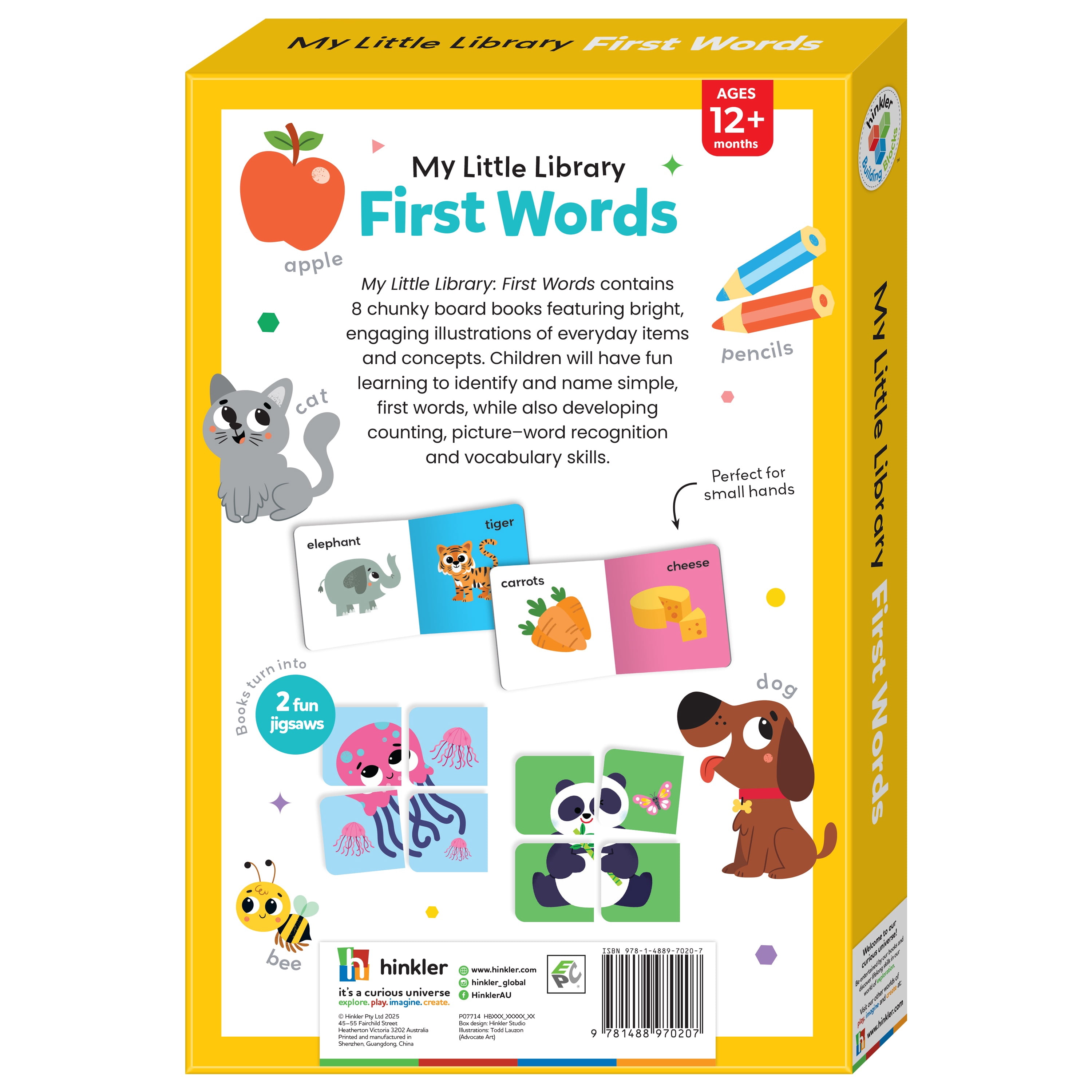 Building Block My Little Library First Words Set, 8 Books for Ages