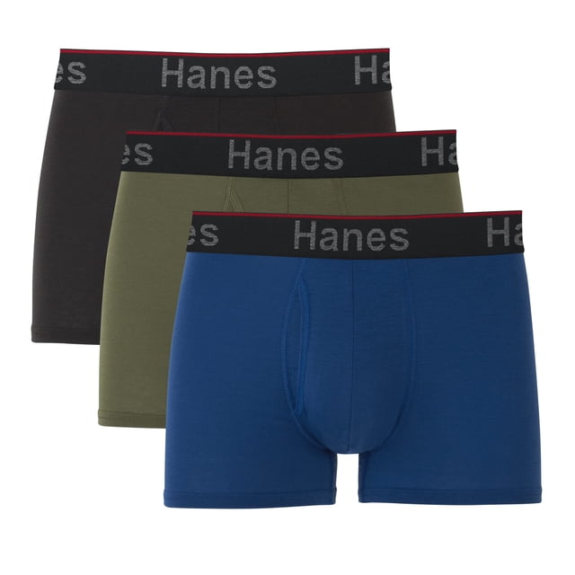 Bóxer Brief Underwear Hanes Total Support Pouch para hombre, paquete de 3