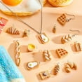 thumbnail image 4 of 60-piece Handmade Simulation Bread Toast Charms - Resin Pendants for DIY Jewelry Making, Ideal for Earrings and Necklaces, Craft Supplies, 4 of 6