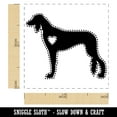 thumbnail image 2 of Saluki Dog with Heart Self-Inking Rubber Stamp Ink Stamper - Sky Blue Ink - Small 1 Inch, 2 of 7