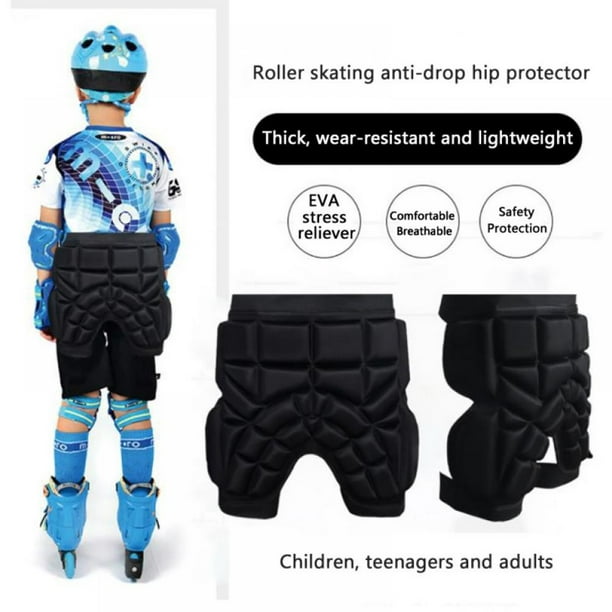 Greyghost 3D Padded Protection Hip, Kids Adults Protective Hip Pad,  Anti-Slip Shock-resistant Lightweight Children Butt Pad, for Ski Skate  Snowboard Roller Skating Hockey Soccer, Black 