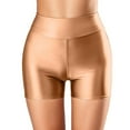 thumbnail image 4 of HXWCHs Glam Satin High Waist Fit Shorts for Nightlife with Sleek Shine and Elegant Finish XXL Rose Gold, 4 of 7