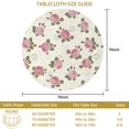 thumbnail image 3 of Pioneer Flower Floral Print Pattern Round Tablecloth 60 X 60 Inch, Wrinkle Resistant Wipeable Table Cloth for Kitchen Dining Picnic Patio Party, 3 of 6