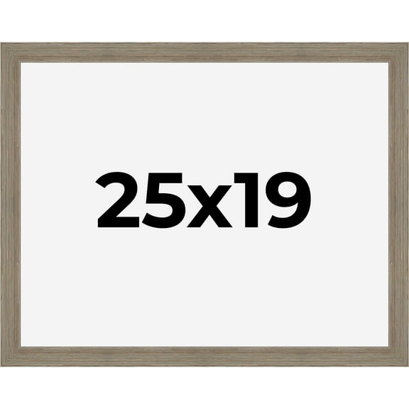 25x19 Frame Gray Barnwood Rustic Solid Wood Picture Frame | 1.5 Inch Moulding Width | Includes UV