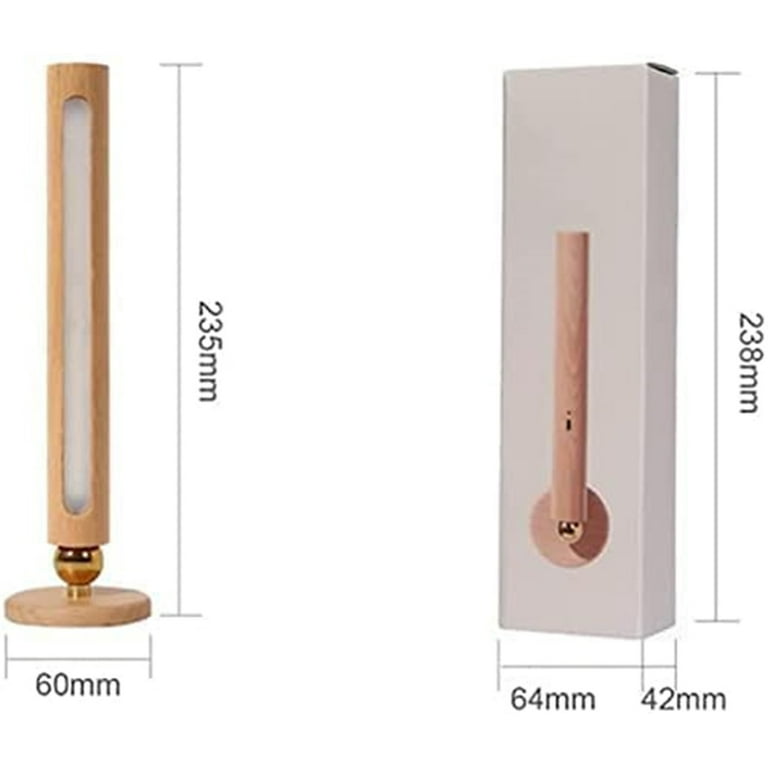 Wooden Magnetic Light 360°Rotatable LED Lights Portable Rechargeable USB  Wall Lamp for Home Wardrobes Lighting Supplies