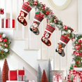 thumbnail image 2 of Juego de 4 medias navideñas personalizadas con cuadros de arpillera, medias navideñas familiares de 18 pulgadas, medias navideñas de felpa 3D con presillas para colgar para decoraciones, 2 of 5