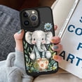 thumbnail image 5 of Compatible with iPhone 15 Pro Case, Long Nose Elephant Case for Case Girls Women, Scratch-Resistant Shockproof Protective Cover 6.1 in - Clear Black, 5 of 5