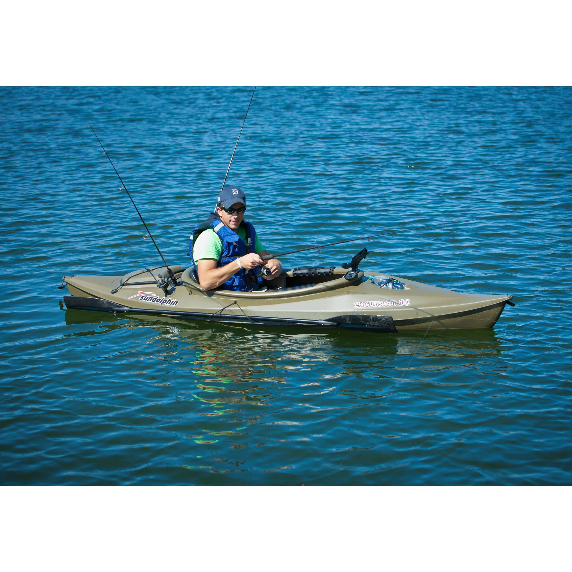Ozark Trail Angler 10 Sit-in Fishing Kayak Gray Swirl 