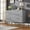 Grey, variant on M optimized 6 Drawer Fluted Dresser for Bedroom, 54" Wide Modern Chest with Deep Drawers, Double Dresser TV Stand, Wooden Organizer for Living Room, Hallway