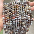 thumbnail image 2 of Cuentas sueltas de ágata del Golfo Pérsico natural, cuentas redondas de ágata de rayas grises, accesorios de joyería, cuentas, 2 of 4