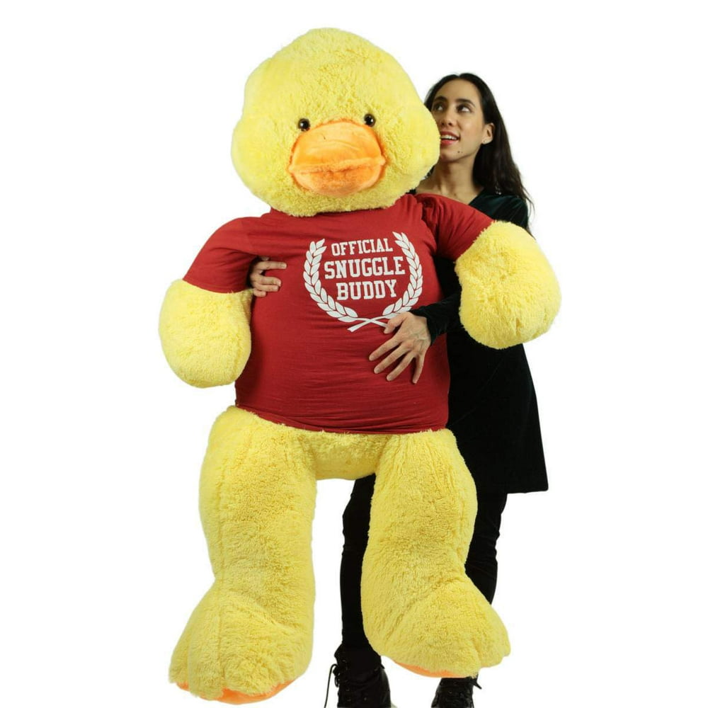 4 Foot Giant Stuffed Duck 48 Inch Soft Big Plush Wears Tshirt Official Snuggle Buddy - Walmart