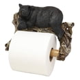 thumbnail image 4 of Rustic Lazy Black Bear Resting On Tree Branch Toilet Paper Holder Figurine 8"L, 4 of 9