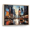 thumbnail image 2 of Designart "Pop Art Philadelphia II" Cityscapes Floater Framed Canvas Print, 2 of 7