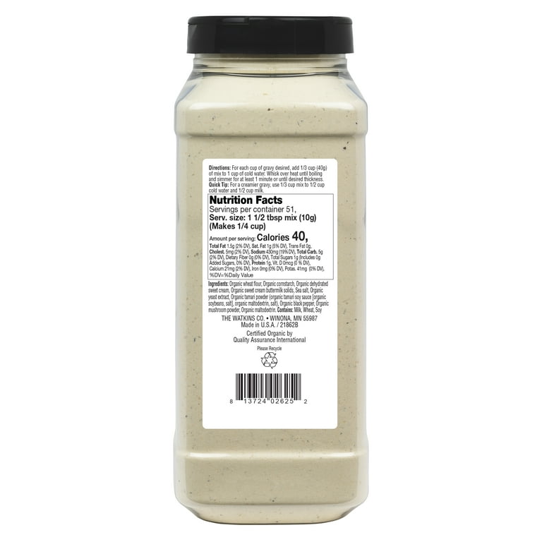 Watkins Organic Country Gravy Gourmet Seasoning Mix 18 oz. Walmart