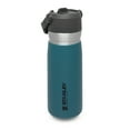thumbnail image 5 of STANLEY 22 oz Lagoon Blue and Gray Insulated Stainless Steel Water Bottle with Straw and Flip-Top Lid, 5 of 8