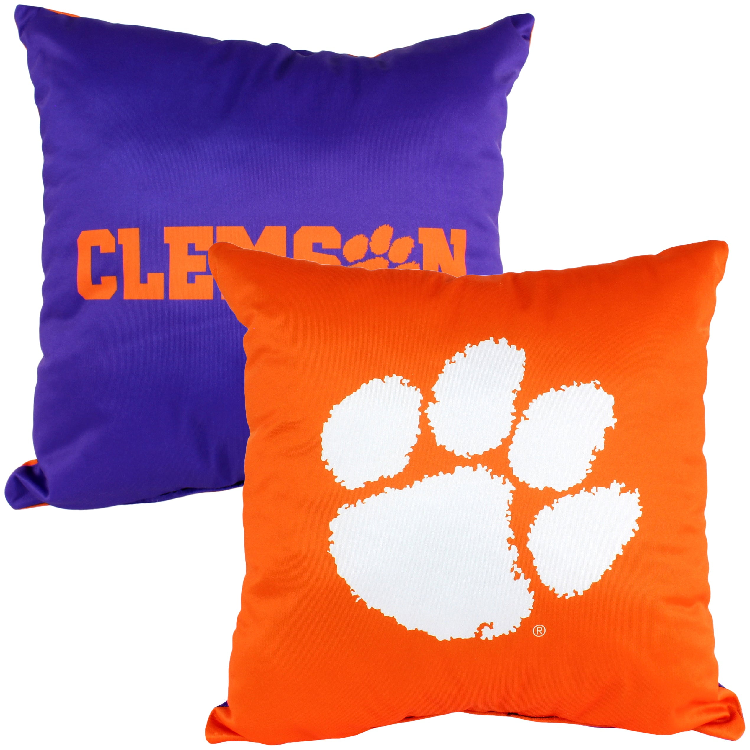 Clemson Tigers 16 inch Reversible Decorative Pillow