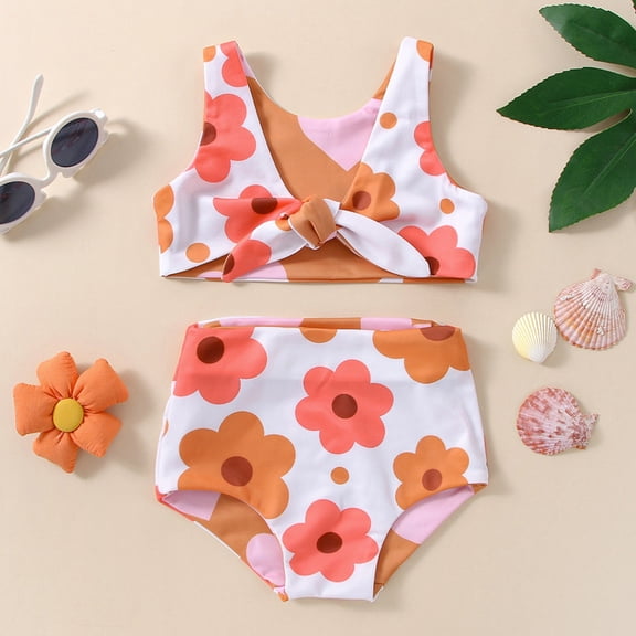 MUXiin Girls Swimsuit Size 8 Two-Piece Glitter Design Girls Two Piece Swimsuits Rash Guard Stylish Design Pool Party Swimsuit Breathable Little Girl Swimwear Sets