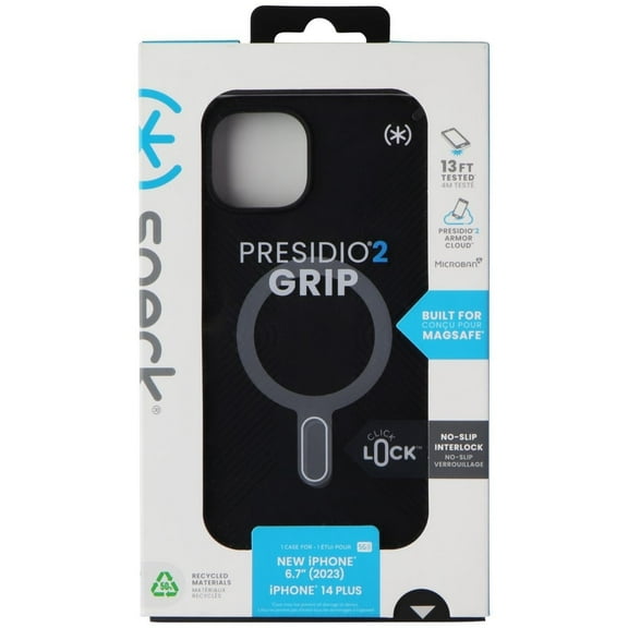 Speck Presidio2 Grip ClickLock Case for MagSafe for iPhone 15 Plus - Black