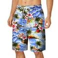 thumbnail image 1 of TSADFHJI Swimming Trunks Men 9 Inch Mens Summer Digital 3D Printed Shorts Elasticated Waisted Beach Pants L Light Blue, 1 of 5