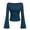 Navy, variant on HUJlwoi Women's Long Sleeve Shirts Fall Fashion Going out Tops Casual Boat Neck Bell Sleeve Ribbed Ruched Clothes Cropped Blouse