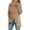 A-Khaki240, variant on Bibifish Womens Sweaters Stylish Button Down Long Sleeve High Neck Sweaters Soft Knitted Solid Color Openwork Pullover Tops For Ladies