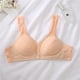thumbnail image 4 of Gibobby Brasier sin Varilla Sujetador con aros de talla grande con correa para el hombro ajustable con copa moldeadora de botón frontal Sexy para mujer(Beige,46), 4 of 5