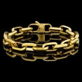 thumbnail image 3 of Invicta Jewelry Men's Large Nautical Oval Link Chain Gold Plated Bracelet (10mm) - 9", 3 of 8
